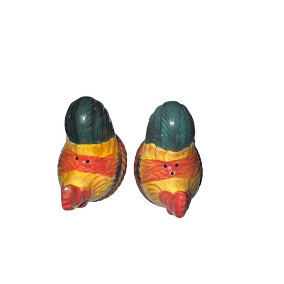 Vintage Ceramic Rooster Salt & Pepper Shakers Hand-Painted Collectible Set - Picture 2 of 6